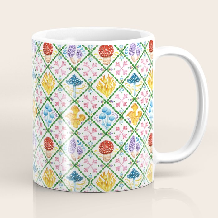 Decorative mushrooms pattern Coffee Mug Gallery Image 1