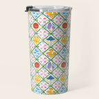 Decorative mushrooms pattern Travel Mug Gallery Image 3