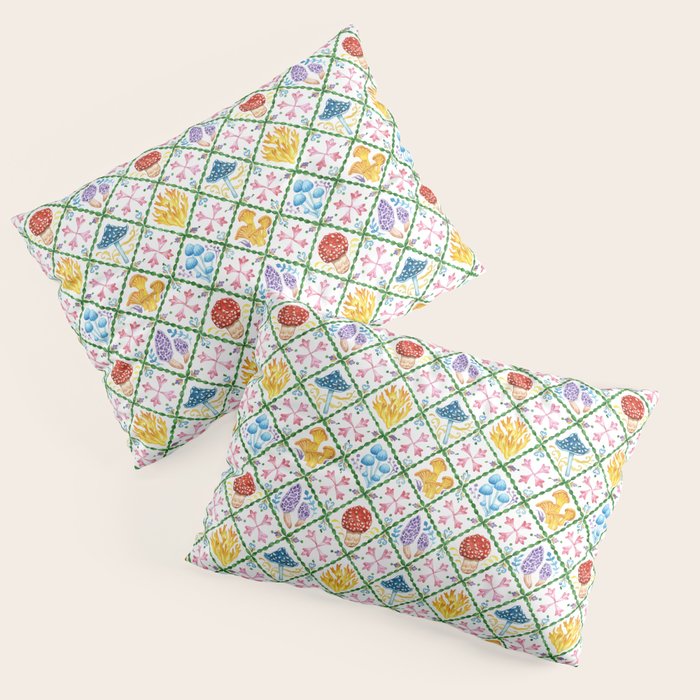 Decorative mushrooms pattern Pillow Sham Gallery Image 1