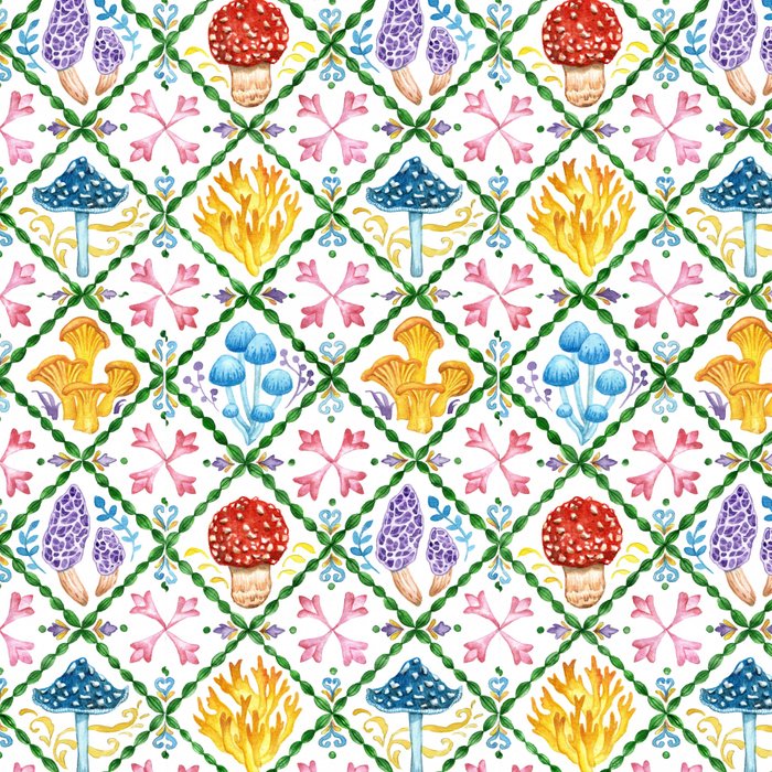 Decorative mushrooms pattern Coffee Mug Gallery Image 2