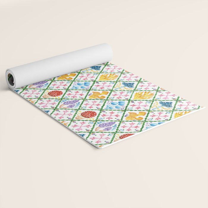 Decorative mushrooms pattern Yoga Mat Gallery Image 2