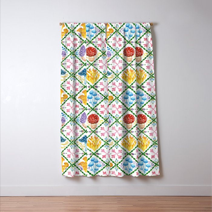 Decorative mushrooms pattern Window Curtain Gallery Image 3