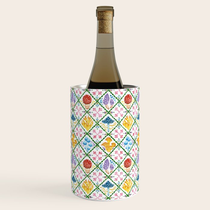 Decorative mushrooms pattern Wine Chiller Gallery Image 1