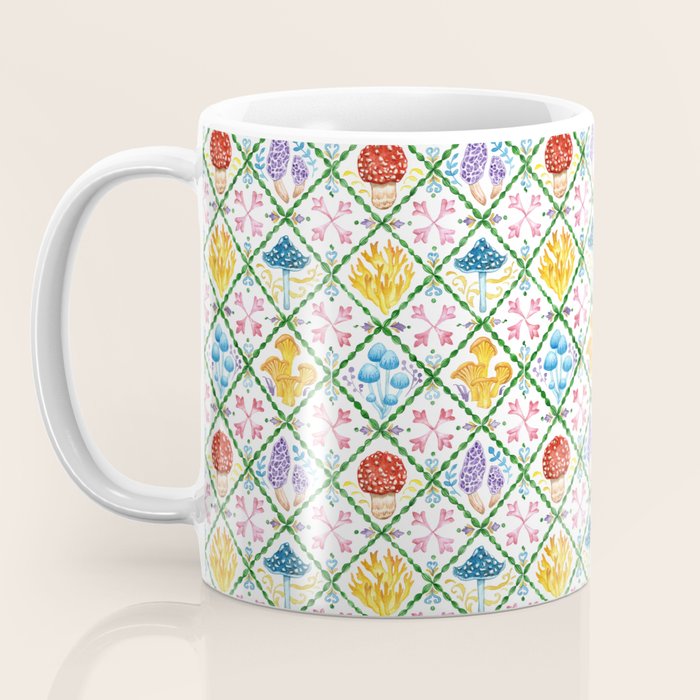 Decorative mushrooms pattern Coffee Mug Gallery Image 3