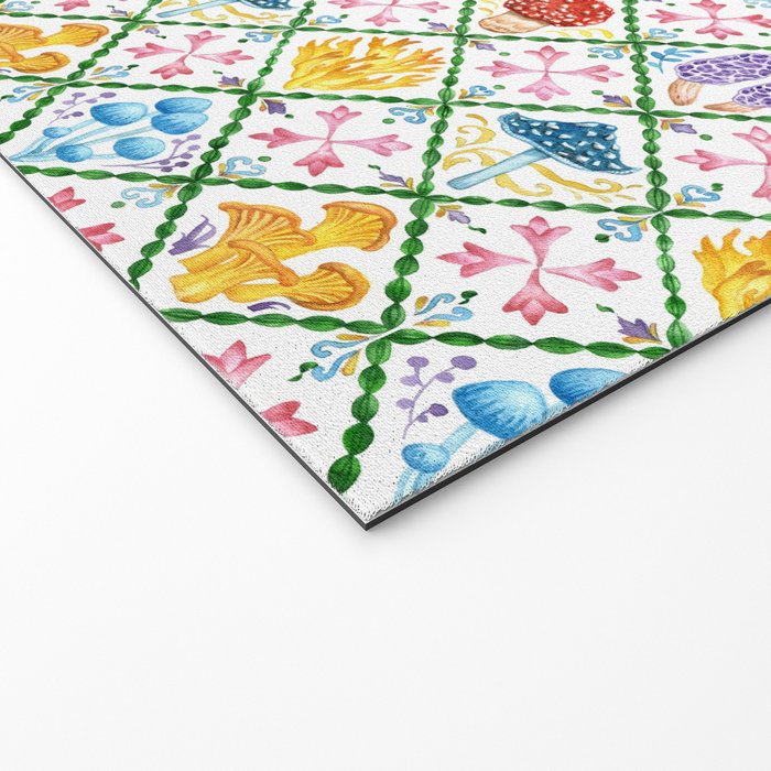 Decorative mushrooms pattern Welcome Mat Gallery Image 2