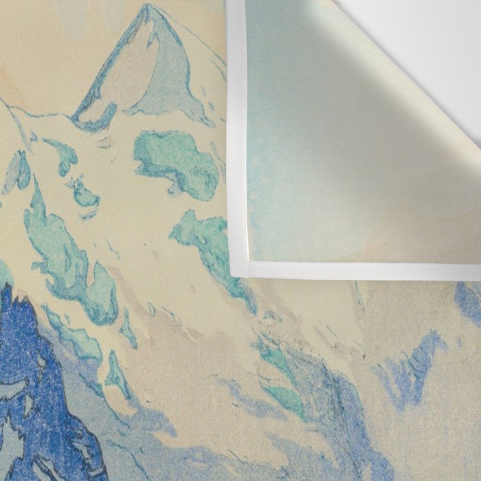 The Jungfrau Vintage Beautiful Japanese Woodblock Print Hiroshi Yoshida Wall Tapestry Gallery Image 3