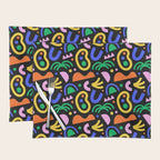 Creative colorful organic shape art pattern Placemat Gallery Image 1