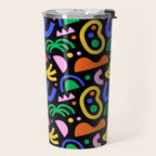 Creative colorful organic shape art pattern Travel Mug Gallery Image 2