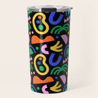 Creative colorful organic shape art pattern Travel Mug Gallery Image 1
