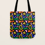 Creative colorful organic shape art pattern Tote Bag Gallery Image 1