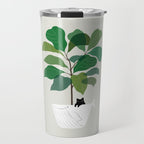 Cat and Plant 73: I got a Whale! Travel Mug Gallery Image 1