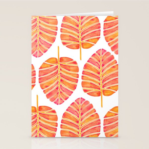 Elephant Ear Alocasia - Peach Palette Stationery Card Gallery Image 2