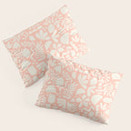 Flower Collage Peach Pink White Pillow Sham Gallery Image 3