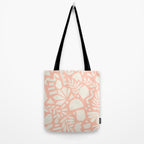 Flower Collage Peach Pink White Tote Bag Gallery Image 2