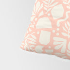 Flower Collage Peach Pink White Pillow Sham Gallery Image 4