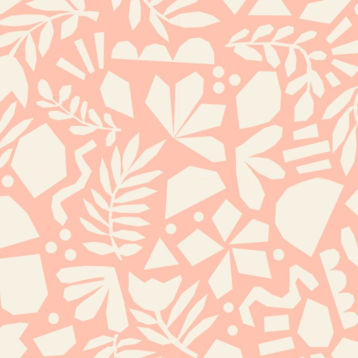 Flower Collage Peach Pink White Coffee Mug Gallery Image 2