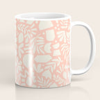 Flower Collage Peach Pink White Coffee Mug Gallery Image 1