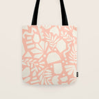 Flower Collage Peach Pink White Tote Bag Gallery Image 1