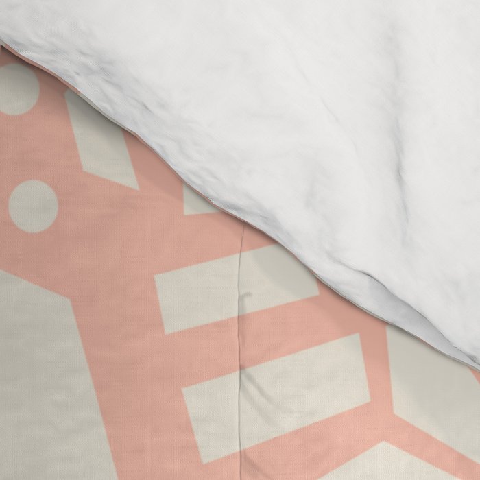 Flower Collage Peach Pink White Comforter Gallery Image 4