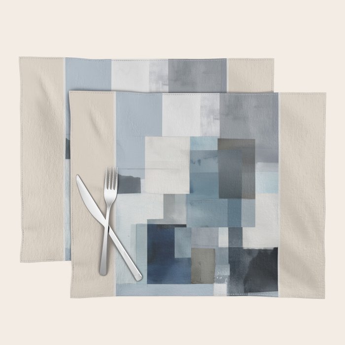 Soft Blue Forms II Placemat Gallery Image 1