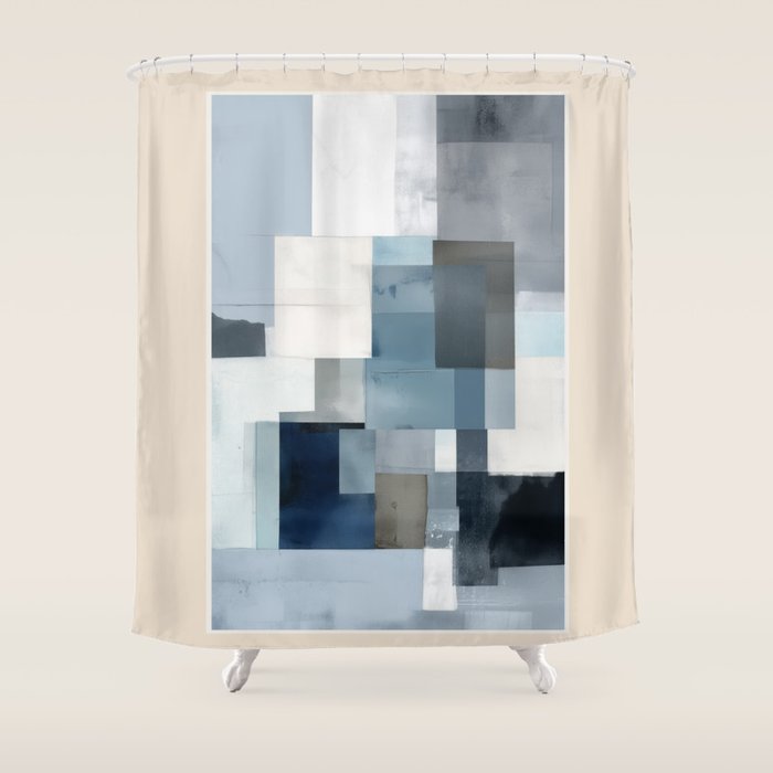 Soft Blue Forms II Shower Curtain Gallery Image 1