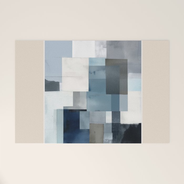 Soft Blue Forms II Welcome Mat Gallery Image 1