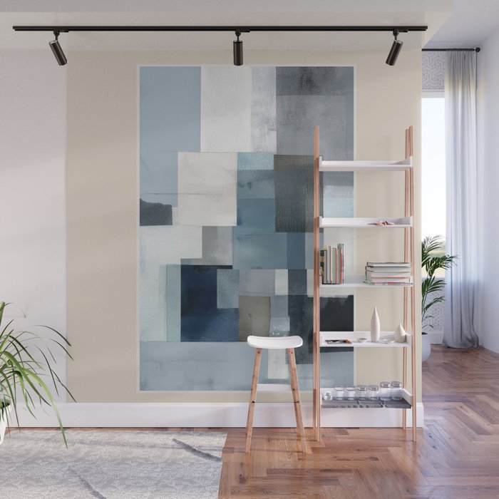 Soft Blue Forms II Wall Mural Gallery Image 1