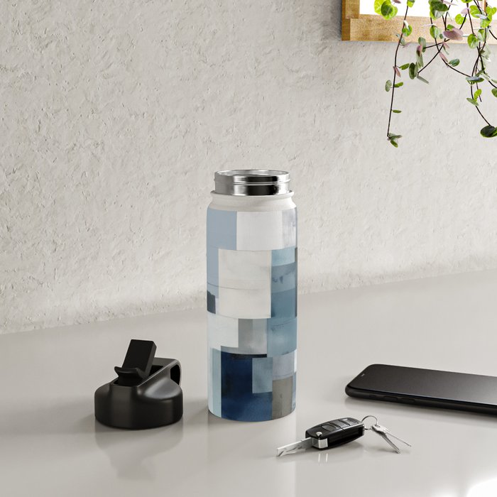 Soft Blue Forms II Water Bottle Gallery Image 4