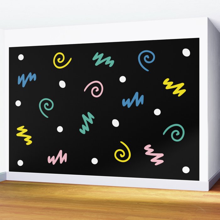 Memphis pattern 55 - 80s / 90s Retro Wall Mural Gallery Image 2