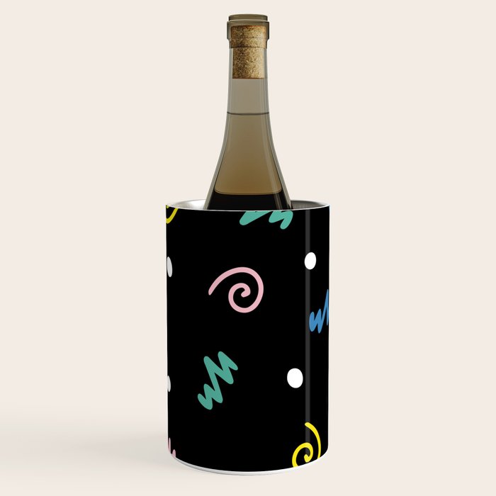 Memphis pattern 55 - 80s / 90s Retro Wine Chiller Gallery Image 1