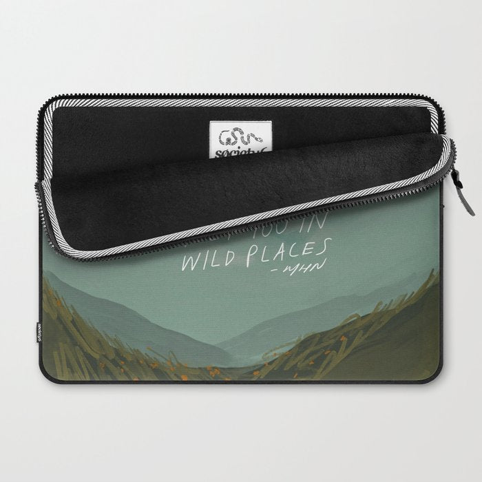 "Take Heart, Dear Traveller, Light Will Meet You In Wild Places." | Landscape Design Laptop Sleeve Gallery Image 2
