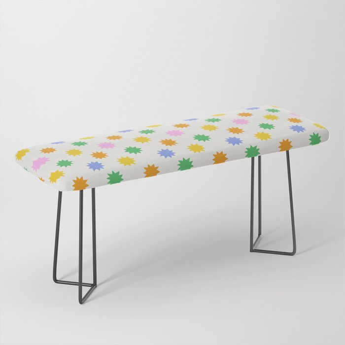 Colorful star shpe cartoon pattern Bench Gallery Image 1