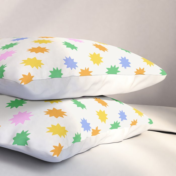 Colorful star shpe cartoon pattern Pillow Sham Gallery Image 3