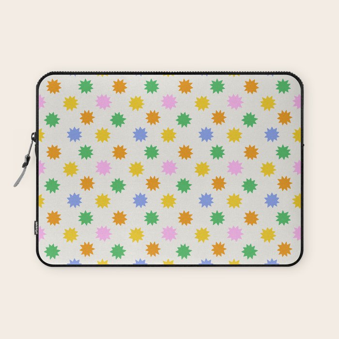 Colorful star shpe cartoon pattern Laptop Sleeve Gallery Image 1