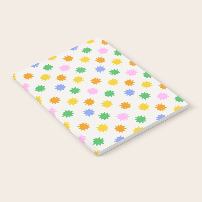 Colorful star shpe cartoon pattern Notebook Gallery Image 1