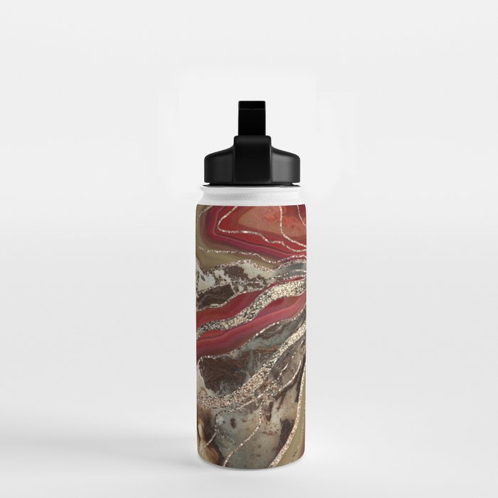 Liquid Marble Agate Glitter Glam #2 (Faux Glitter) #decor #art #society6 Water Bottle Gallery Image 2