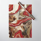 Liquid Marble Agate Glitter Glam #2 (Faux Glitter) #decor #art #society6 Wrapping Paper Gallery Image 1