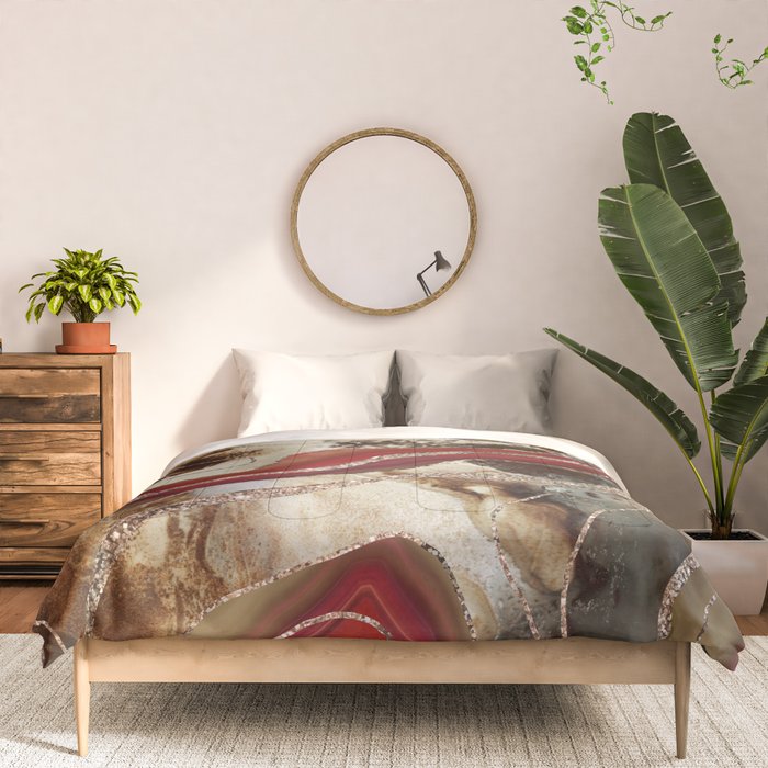Liquid Marble Agate Glitter Glam #2 (Faux Glitter) #decor #art #society6 Comforter Gallery Image 3
