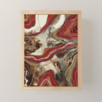 Liquid Marble Agate Glitter Glam #2 (Faux Glitter) #decor #art #society6 Mini Art Print Gallery Image 1
