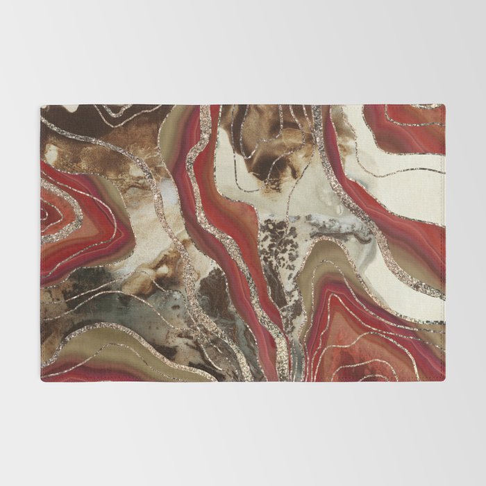 Liquid Marble Agate Glitter Glam #2 (Faux Glitter) #decor #art #society6 Rug Gallery Image 2