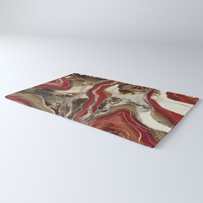 Liquid Marble Agate Glitter Glam #2 (Faux Glitter) #decor #art #society6 Rug Gallery Image 3
