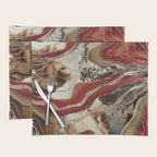 Liquid Marble Agate Glitter Glam #2 (Faux Glitter) #decor #art #society6 Placemat Gallery Image 1