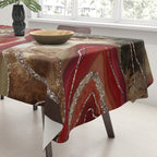 Liquid Marble Agate Glitter Glam #2 (Faux Glitter) #decor #art #society6 Tablecloth Gallery Image 3