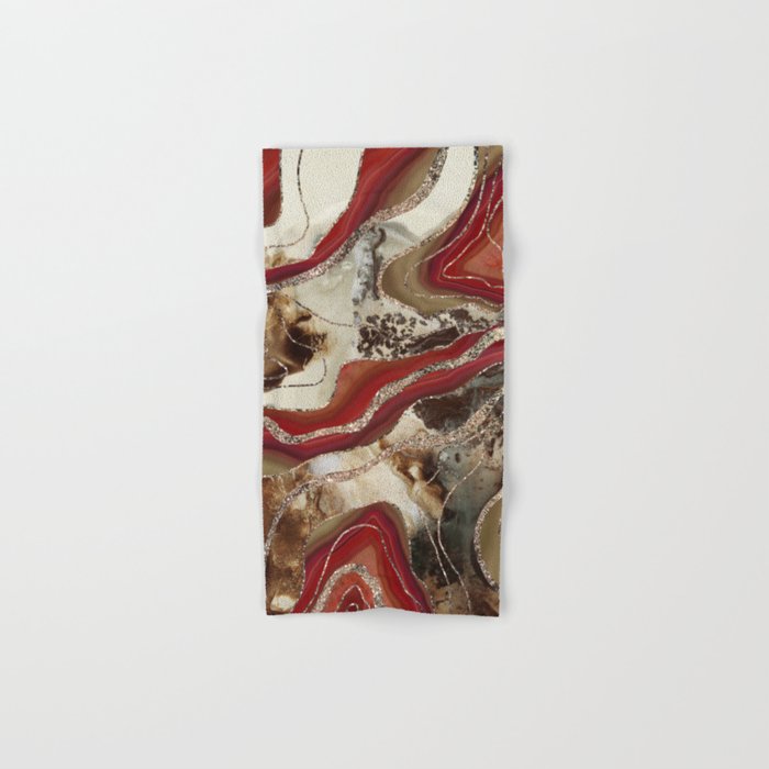 Liquid Marble Agate Glitter Glam #2 (Faux Glitter) #decor #art #society6 Bath Towel Gallery Image 1