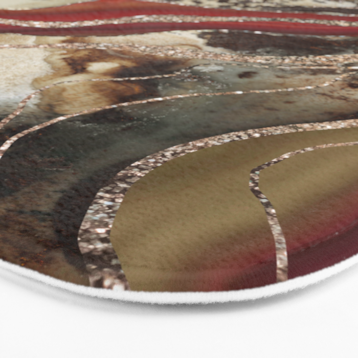 Liquid Marble Agate Glitter Glam #2 (Faux Glitter) #decor #art #society6 Bath Mat Gallery Image 3
