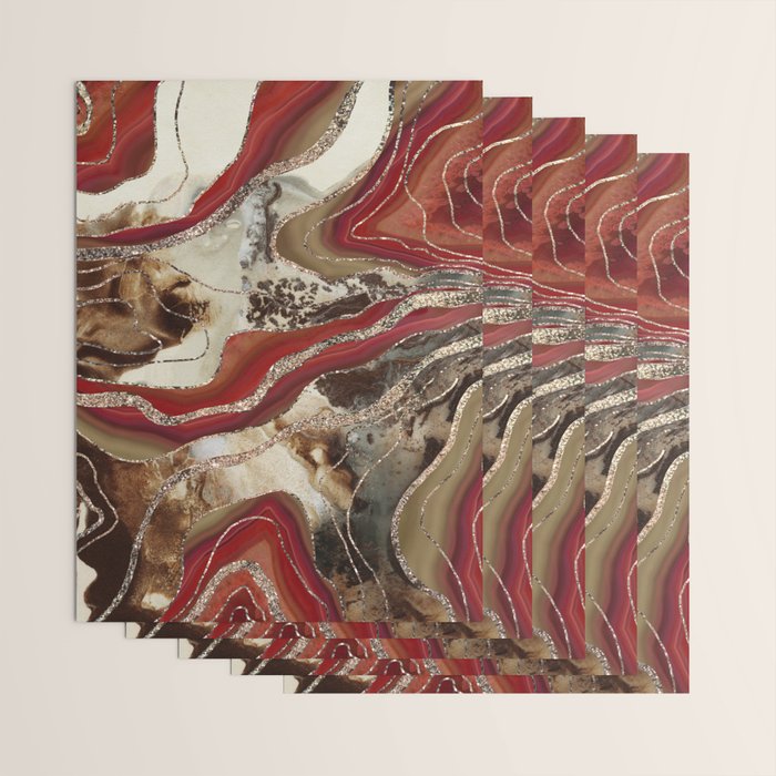 Liquid Marble Agate Glitter Glam #2 (Faux Glitter) #decor #art #society6 Wrapping Paper Gallery Image 3