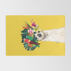 Aloha Hawaiian Llama in Yellow Rug Gallery Image 2