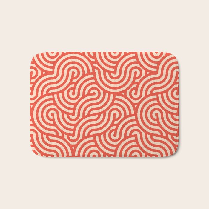 SWIRL Cayenne and Almond Bath Mat Gallery Image 1