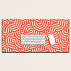 SWIRL Cayenne and Almond Desk Mat Gallery Image 1
