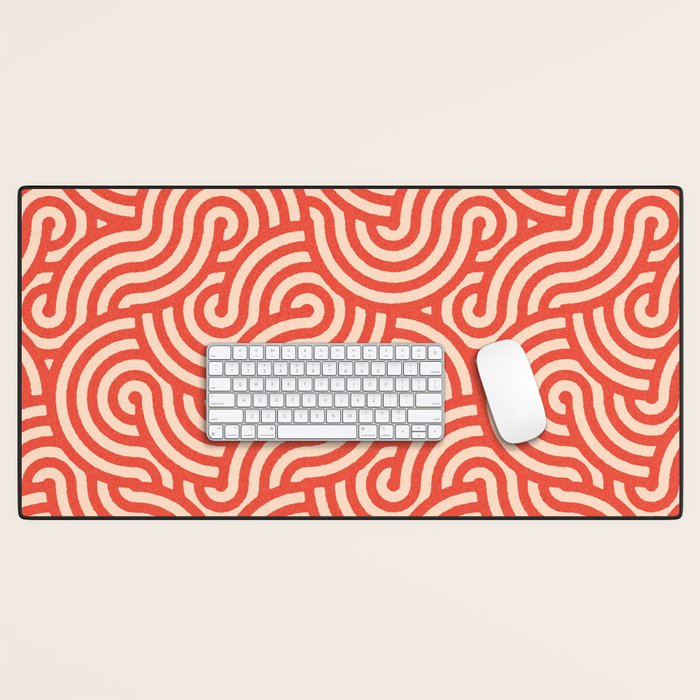 SWIRL Cayenne and Almond Desk Mat Gallery Image 1